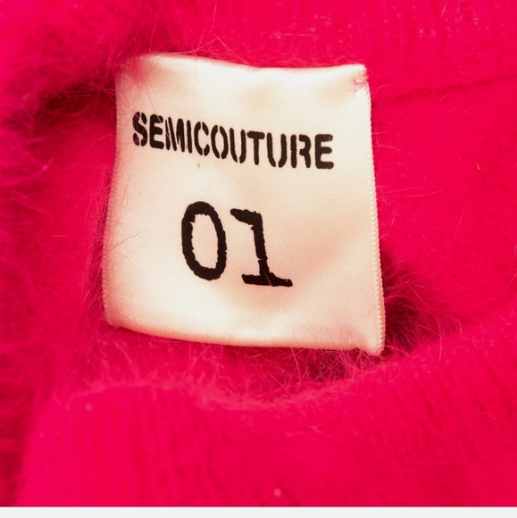 Semicouture  angora blend sweater fuchsia - Picture 5 of 5